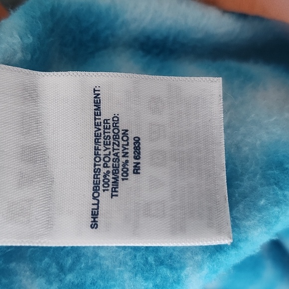 LANDS END Men's Blue Tie-Dye Snap Pullover Fleece Multicolor Size Large‎ Cozy - Picture 9 of 9